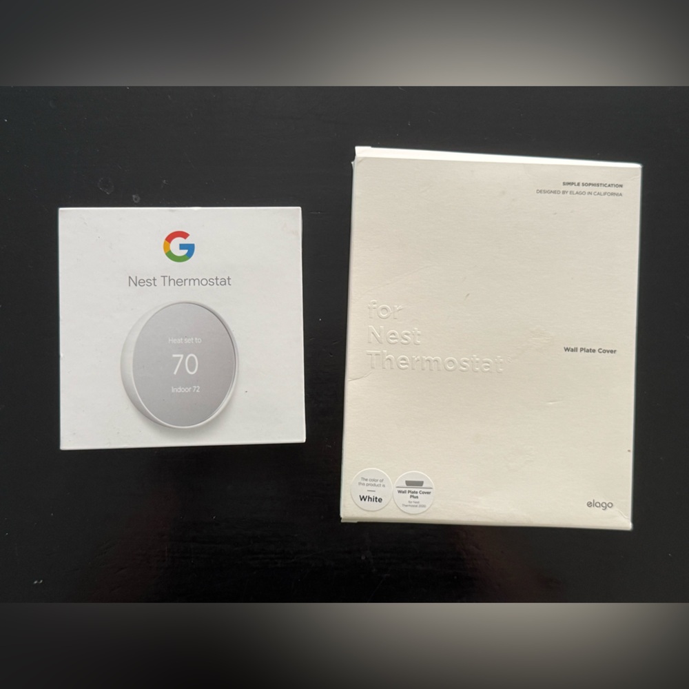 Google Nest Thermostat and Wall Plate